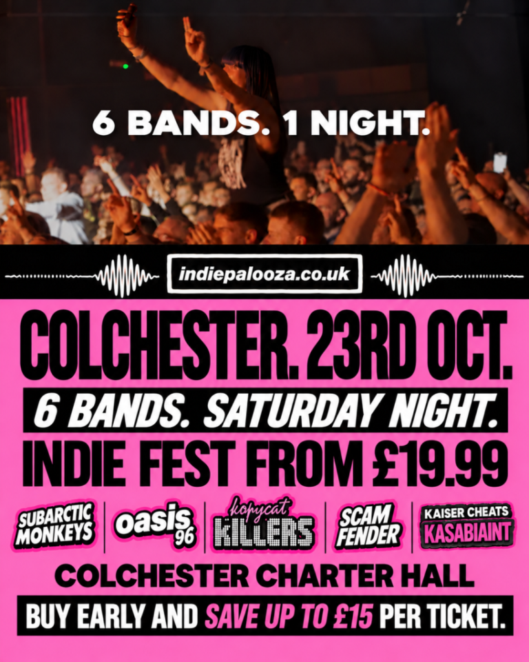 Indiepalooza Festival – Kopycat Killers v Scam Fender v Subarctic Monkeys v Oasis96 v Kasabiaint v Kaiser Cheats